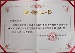 杨训奇二等奖证书